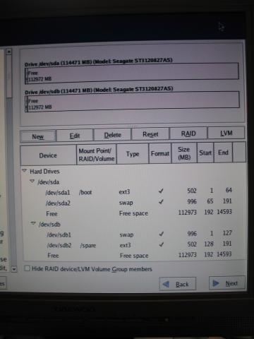 Partition table without RAID